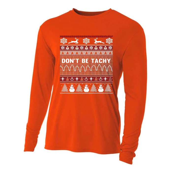 Ugly Christmas Sweater For Nurse Healthcare Ambulance Gift Cooling Performance Long Sleeve Crew