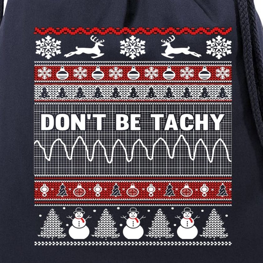 Ugly Christmas Sweater For Nurse Healthcare Ambulance Gift Drawstring Bag