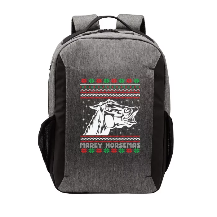 Ugly Christmas Sweater Horse Marey Horsemas Xmas Gift Vector Backpack