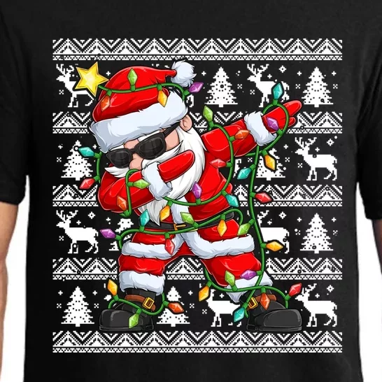 Ugly Christmas Sweater Dabbing Santa Meaningful Gift Pajama Set