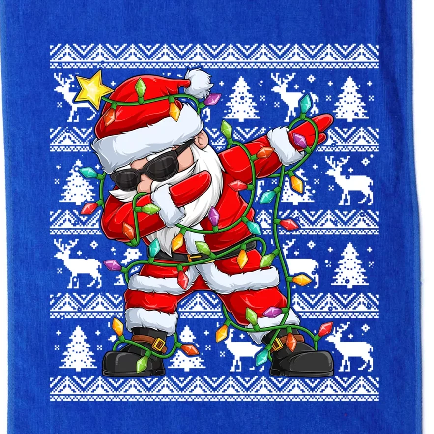 Ugly Christmas Sweater Dabbing Santa Meaningful Gift Platinum Collection Golf Towel