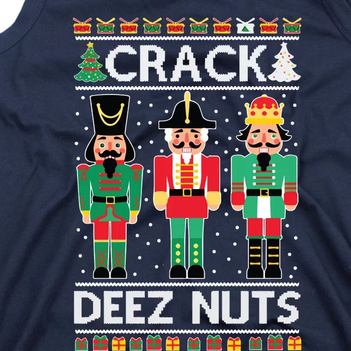 Ugly Christmas Sweater Nutcracker Crack Deez Nuts Tank Top