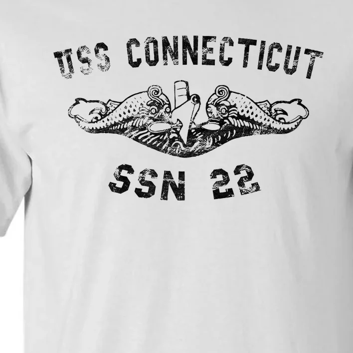 Uss Connecticut Ssn22 Attack Submarine Badge Tall T-Shirt