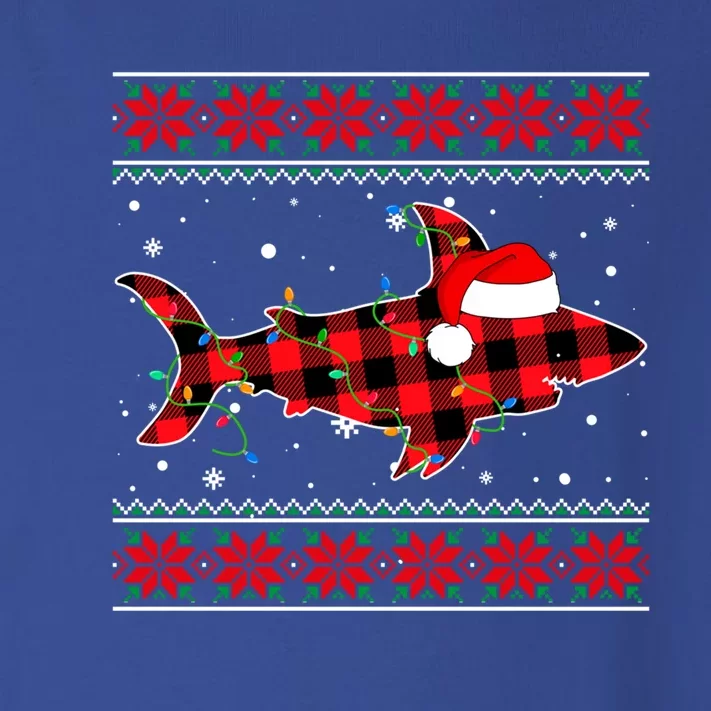 Ugly Christmas Sweater Shark Lover Xmas Lights Santa Gift Toddler Long Sleeve Shirt