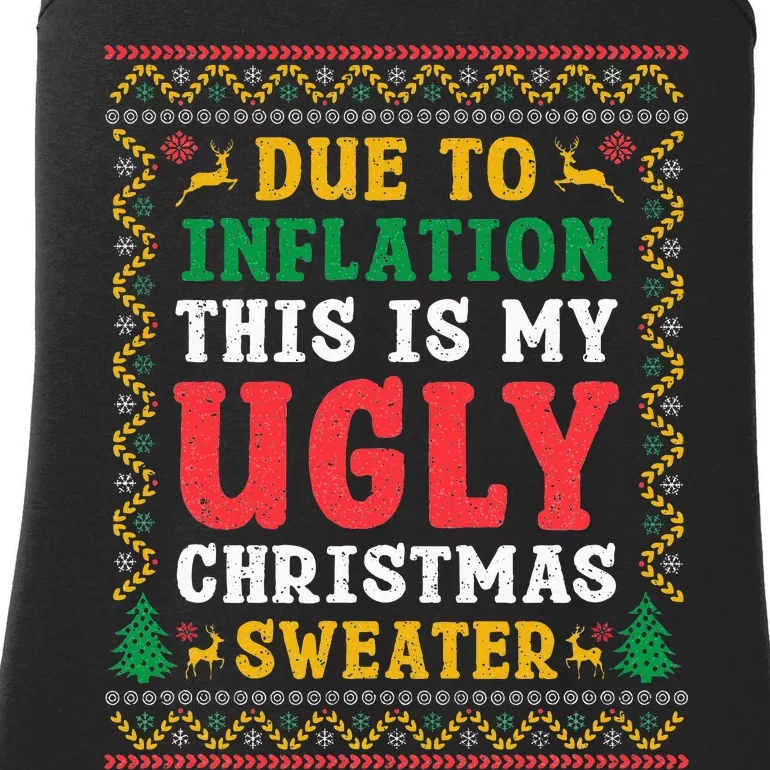 Ugly Christmas Sweater  Funny Xmas Ladies Essential Tank