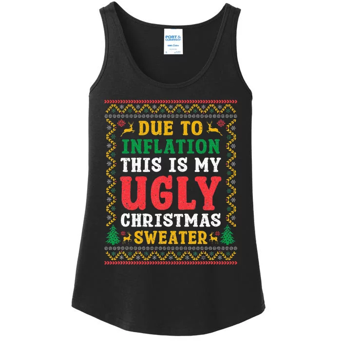 Ugly Christmas Sweater  Funny Xmas Ladies Essential Tank