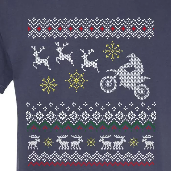 Ugly Christmas Sweater For Biker Garment-Dyed Heavyweight T-Shirt