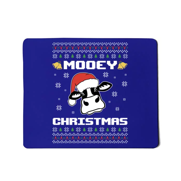 Ugly Christmas Sweater Funny Farm Cow Mooey Christmas Xmas Gift Mousepad