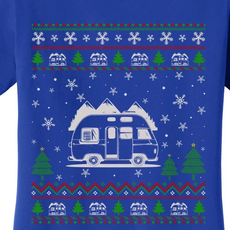 Ugly Christmas Sweater For Camper Xmas Funny Ugly Gift Women's T-Shirt