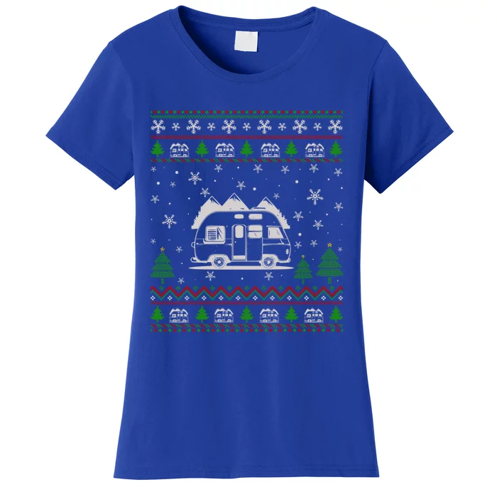 Ugly Christmas Sweater For Camper Xmas Funny Ugly Gift Women's T-Shirt