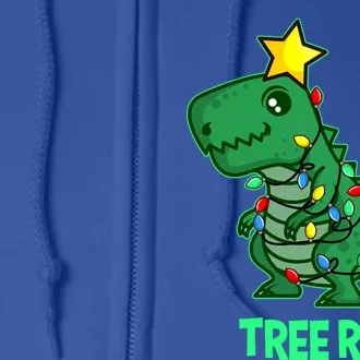 Ugly Christmas Sweater T Rex Christmas Tree Rex Gift Full Zip Hoodie