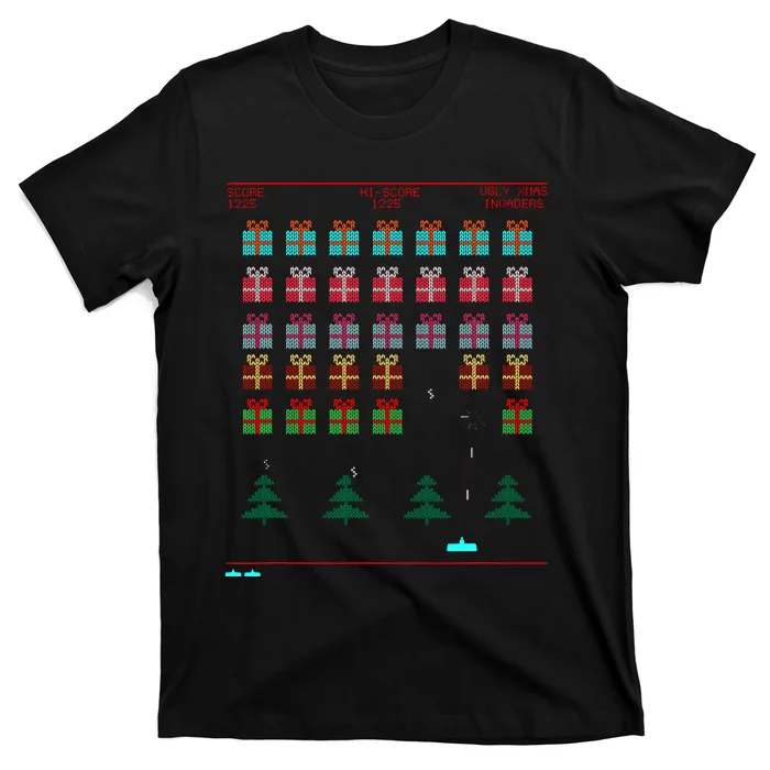 Ugly Christmas Style Retro Video Game T-Shirt