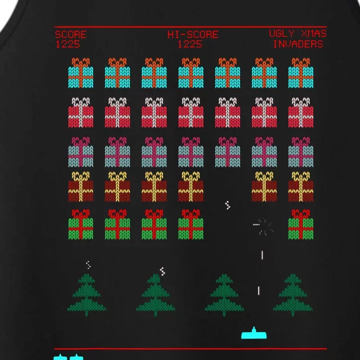 Ugly Christmas Style Retro Video Game Performance Tank