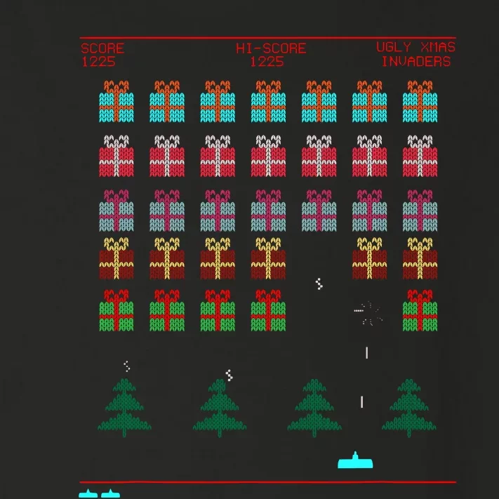 Ugly Christmas Style Retro Video Game Toddler Long Sleeve Shirt