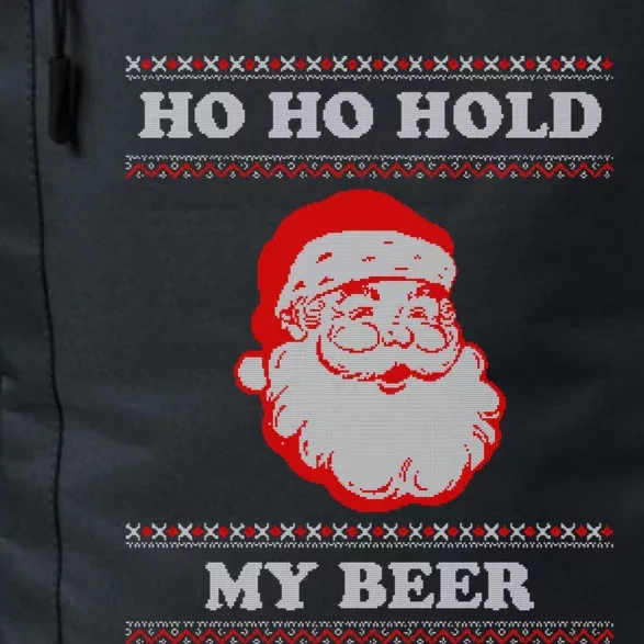 Ugly Christmas Santa Ho Ho Hold My Beer Gift Daily Commute Backpack