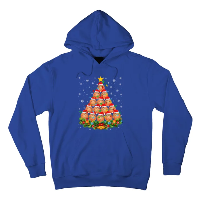 Ugly Christmas Sweater Day Funny Basketball Christmas Tree Meaningful Gift Hoodie