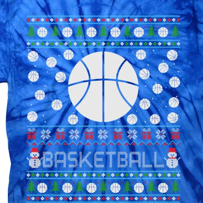 Ugly Christmas Sweaters Xmas Ugly Basketball Cool Gift Tie-Dye T-Shirt