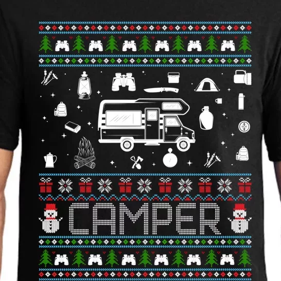 Ugly Christmas Sweaters Xmas Ugly Camper Gift Pajama Set