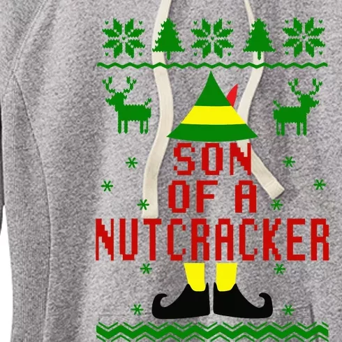 Ugly Christmas Sweater Son Of A Nutcracker Women's Fleece Hoodie