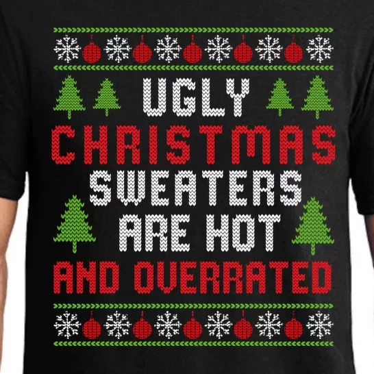 Ugly Christmas Sweaters Hot Overrated Holiday Party Funny Pajama Set