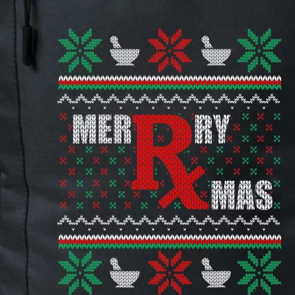 Ugly Christmas Sweater Pharmacy Tech Merry Xmas Pharmacist Gift Daily Commute Backpack