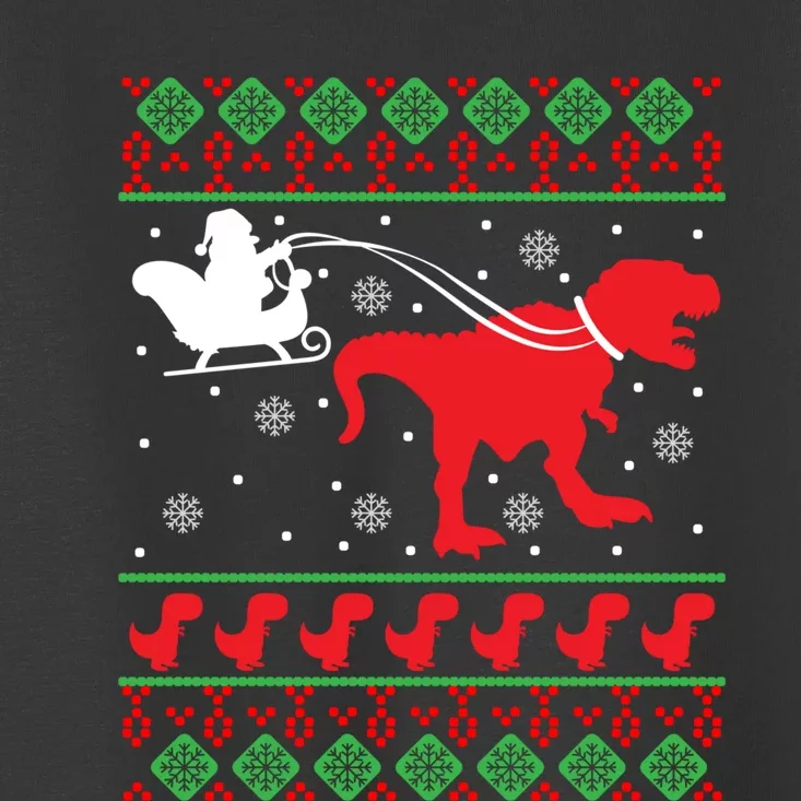 Ugly Christmas Sweater Dinosaur Toddler T-Shirt