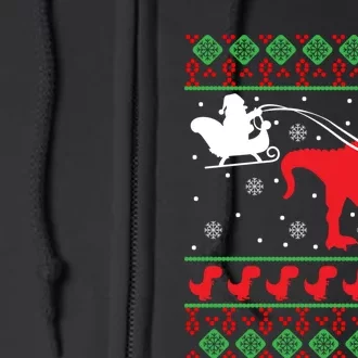 Ugly Christmas Sweater Dinosaur Full Zip Hoodie