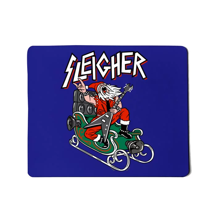 Ugly Christmas Sweater Sleigher Heavy Metal Santa Meaningful Gift Mousepad