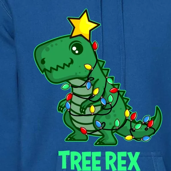 Ugly Christmas T Rex Christmas Tree Rex Gift Premium Hoodie