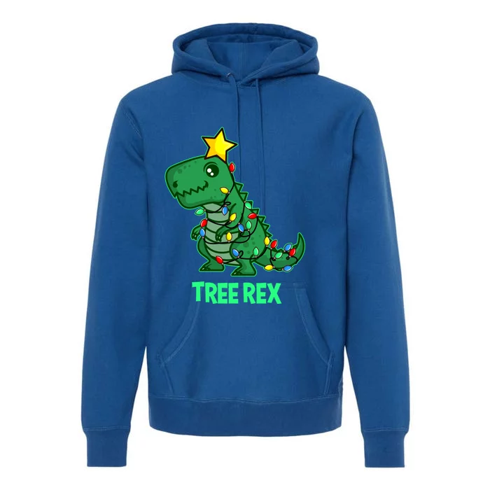 Ugly Christmas T Rex Christmas Tree Rex Gift Premium Hoodie