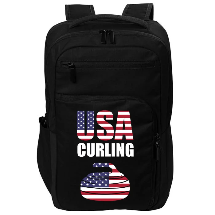 USA Curling Team Flag Sport Impact Tech Backpack