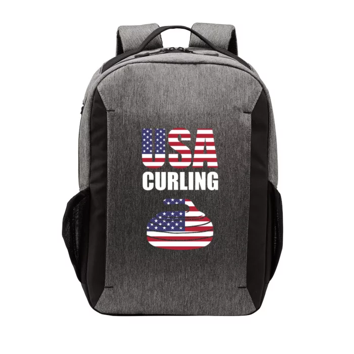 USA Curling Team Flag Sport Vector Backpack