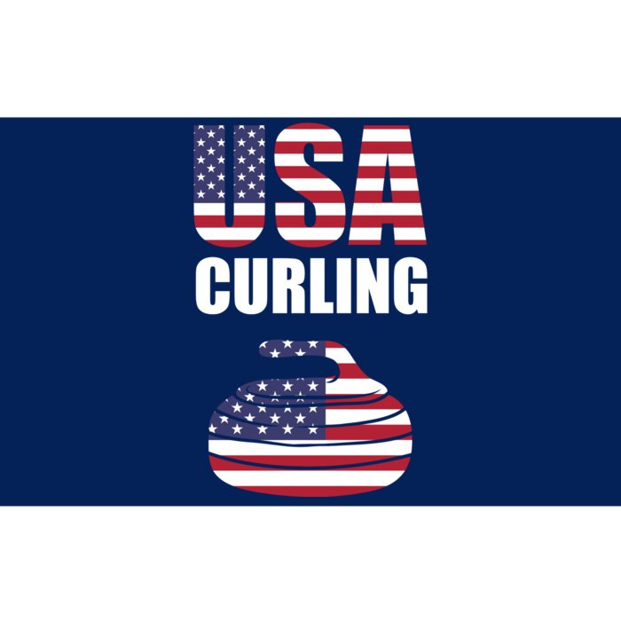 USA Curling Team Flag Sport Bumper Sticker