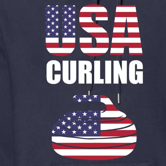 USA Curling Team Flag Sport Premium Hoodie