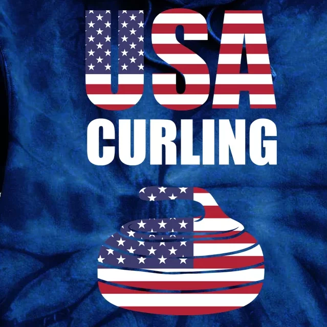 USA Curling Team Flag Sport Tie Dye Hoodie