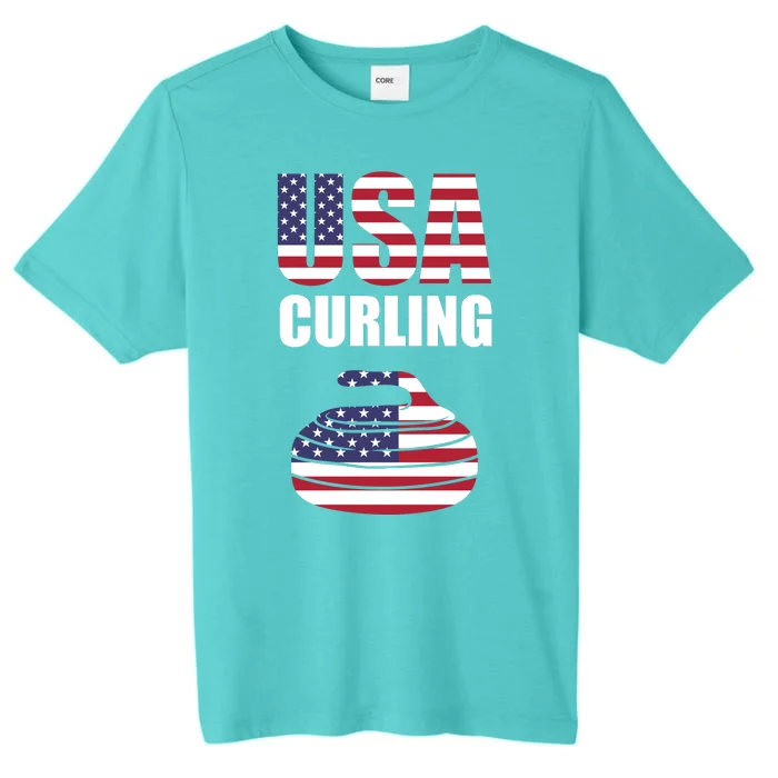 USA Curling Team Flag Sport ChromaSoft Performance T-Shirt