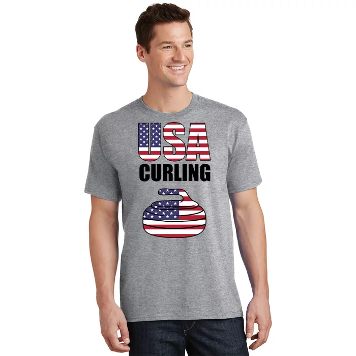 USA Curling Team Flag Sport T-Shirt