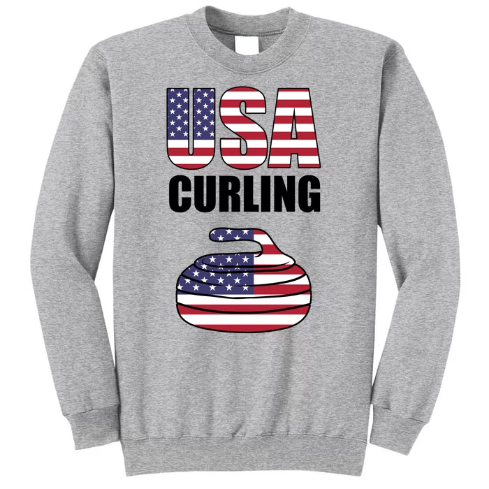 USA Curling Team Flag Sport Tall Sweatshirt