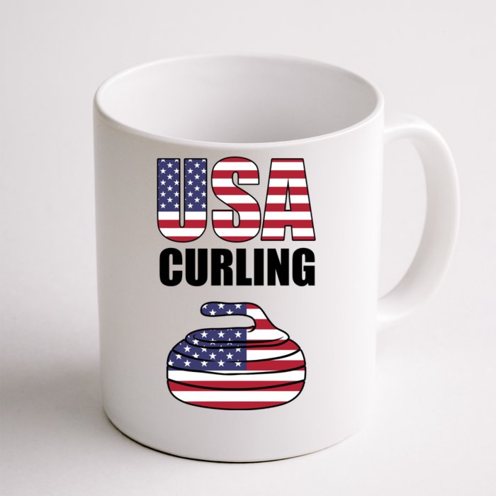 USA Curling Team Flag Sport Front & Back Coffee Mug