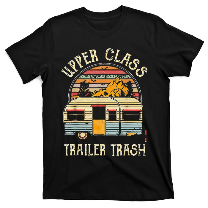 Upper Class Trailer Trash Retro Vintage Sunset T-Shirt