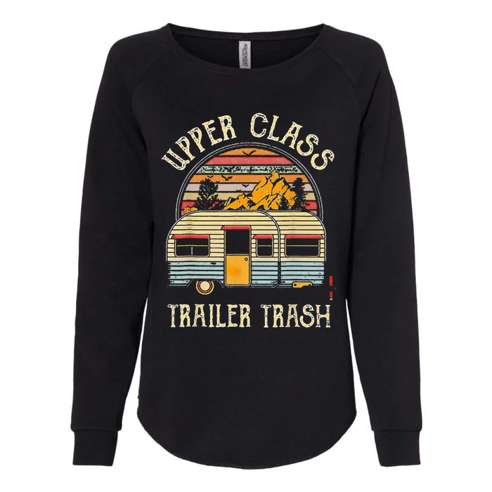 Upper Class Trailer Trash Retro Vintage Sunset Womens California Wash Sweatshirt