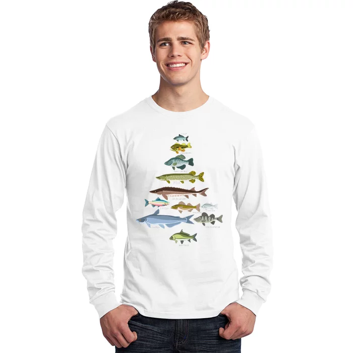 Unique Christmas Tree Decorations Freshwater Fish Species Ornament Long Sleeve Shirt