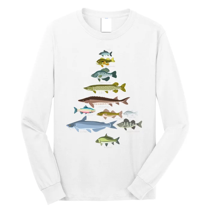 Unique Christmas Tree Decorations Freshwater Fish Species Ornament Long Sleeve Shirt