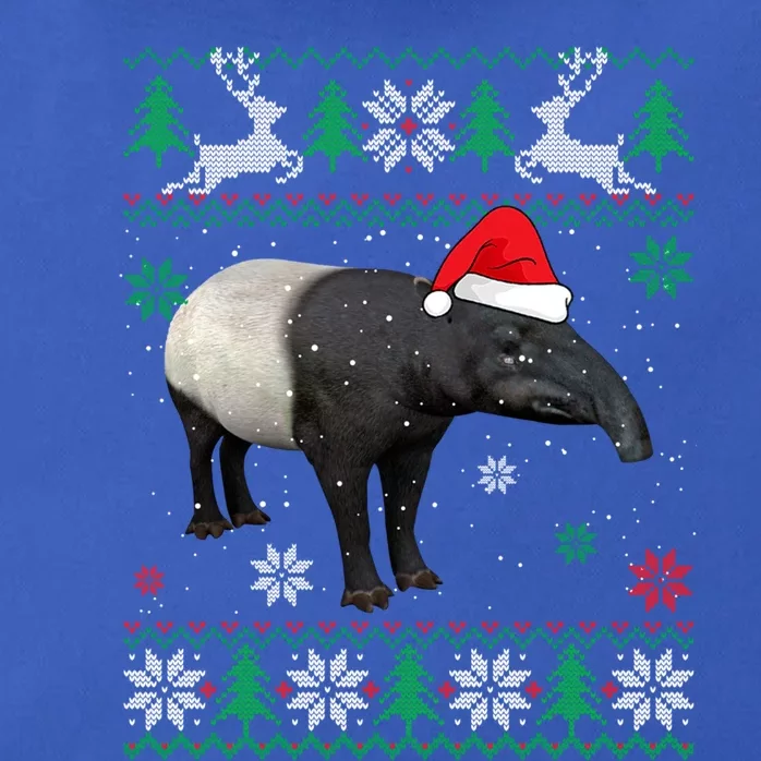 Ugly Christmas Tapir Lover Santa Hat Animals Meaningful Gift Zip Tote Bag