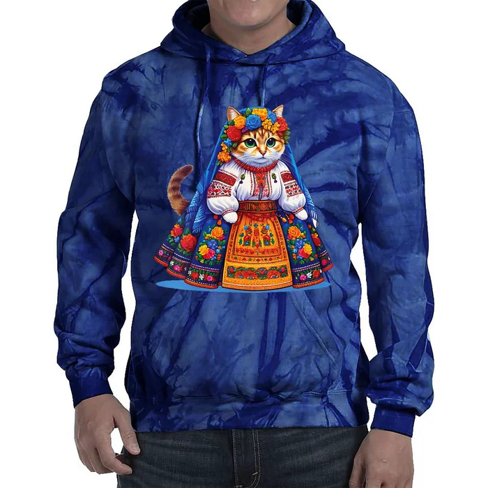 Ukrainian Cat Tie Dye Hoodie