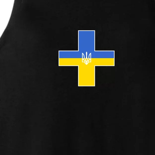 Ukrainian Cross Ukraine Support Stand With Pray Ladies Tri-Blend Wicking Tank