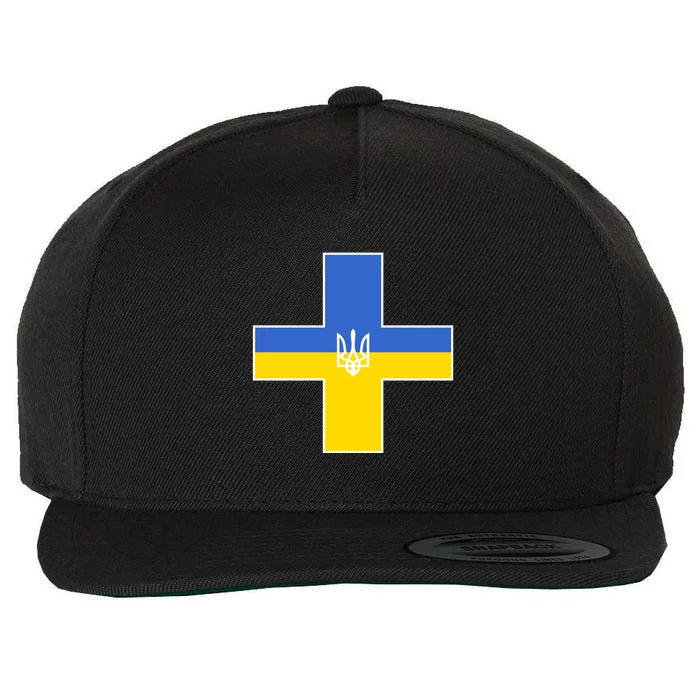 Ukrainian Cross Ukraine Support Stand With Pray Wool Snapback Cap