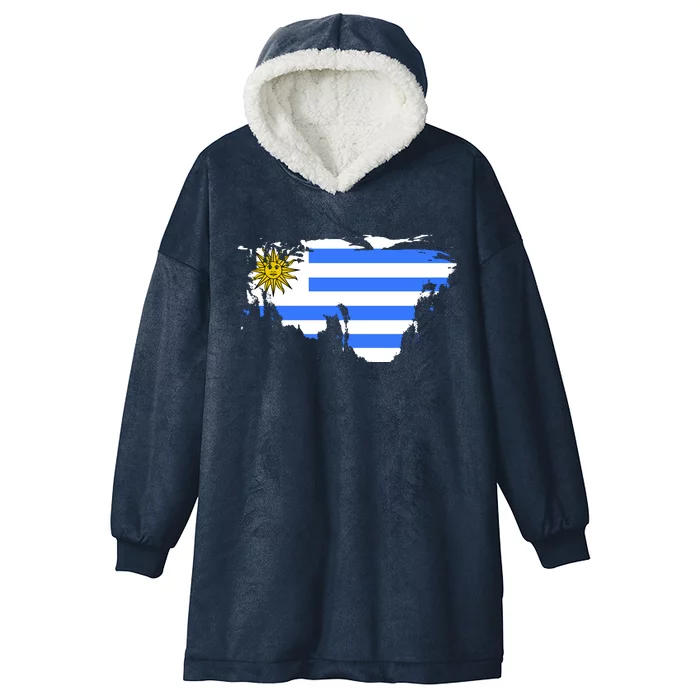 Uruguay Country Hooded Wearable Blanket