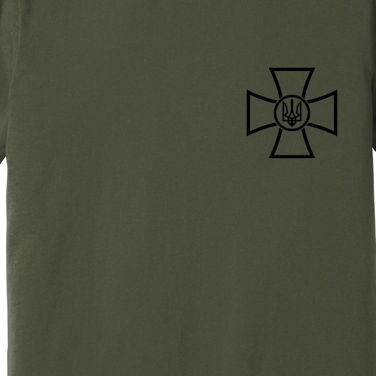 Ukrainian Cross Ukraine Volodymyr Zelenskyy Military Army Premium T-Shirt