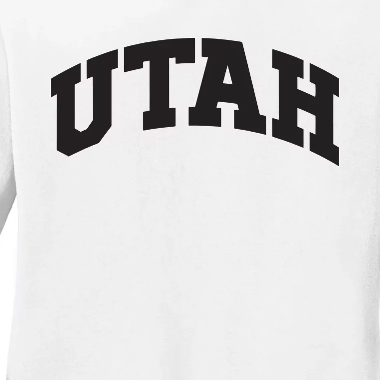 Utah College University Text Style Gift Design Ladies Long Sleeve Shirt